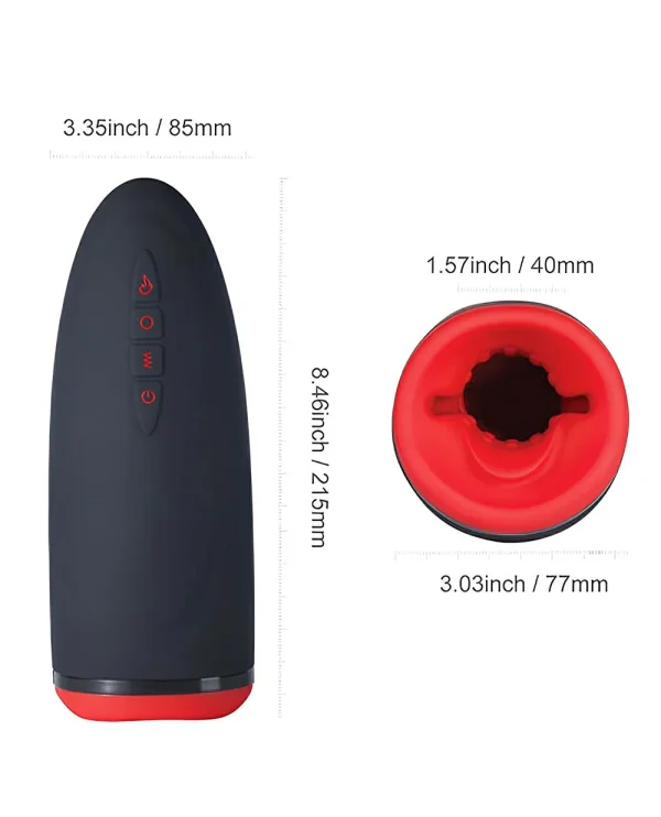 Dayo Autoblowjob Clamping Penis Massager - Black - Image 4