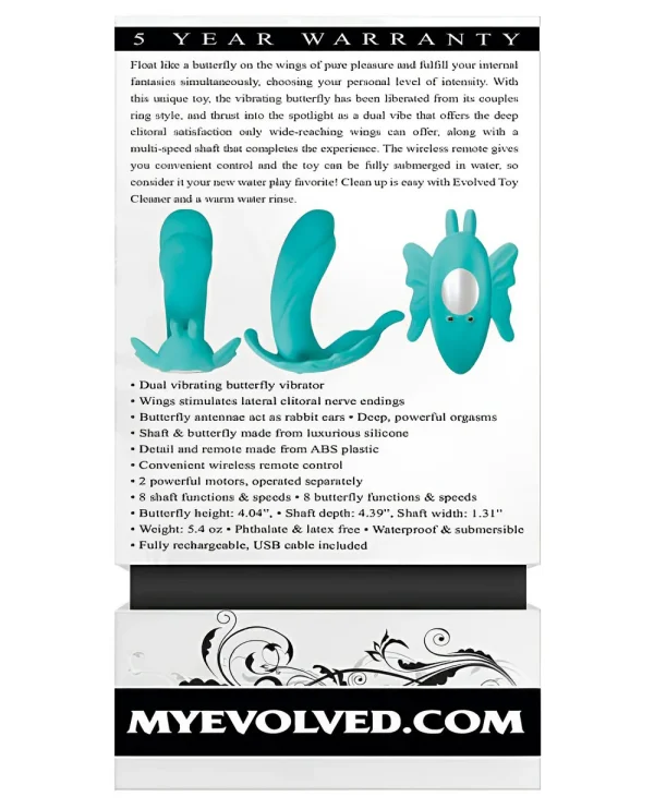Evolved The Butterfly Effect Rechargeable Dual Stim - Image 2